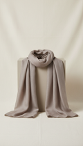 Stone Taupe Cotton-Silk Scarf