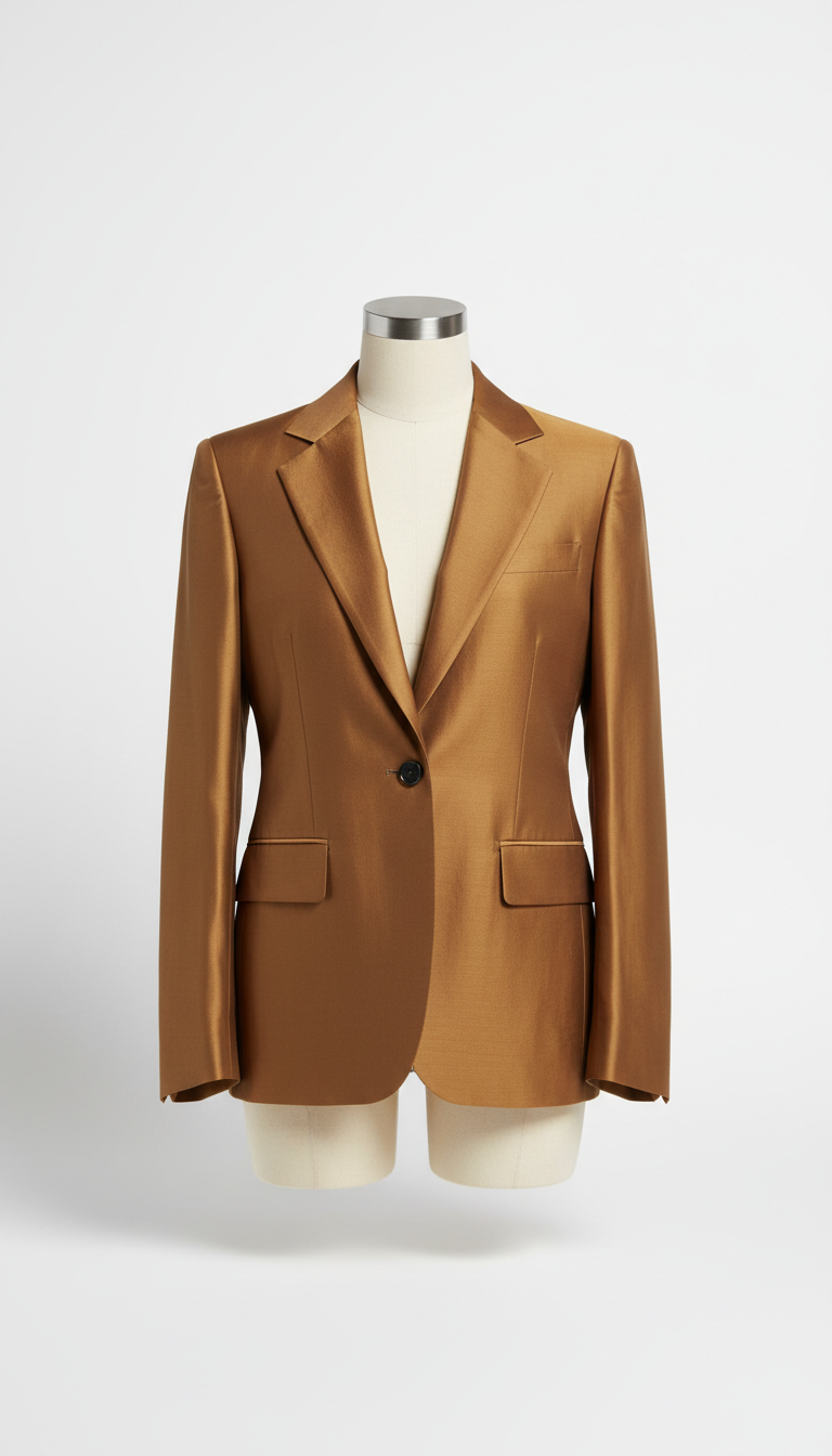 Tailored Silk Blazer with Hand-Finished Lining